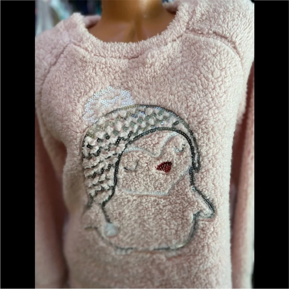 Cozy Pink Penguin Sweater